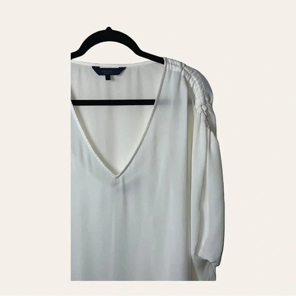 0986. RACHEL RACHEL ROY SHORT SLEEVE TOP CINCHED SLEEVES WITH TIE SIZE 1X - Picture 3 of 11